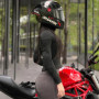 WOSAWE Women Motorcycle Riding Suit CE Certified Removable Pads Jacket Pants Set Slim Fit Moto Leggings