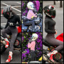 WOSAWE Women Motorcycle Riding Suit CE Certified Removable Pads Jacket Pants Set Slim Fit Moto Leggings
