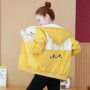 2024 New Autumn Women's Jackets Causal Hooded Windbreaker Famale Basic Coat Zipper Lightweight Short Jacket Outwear