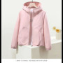 Women's Hooded Windbreaker Jacket Casual Loose Fit Short Coat