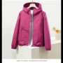 Women's Hooded Windbreaker Jacket Casual Loose Fit Short Coat