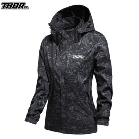 THORSOL Classic Black Cycling Jacket Women Windproof Mountain Bike Windbreaker Hooded Bicycle MTB Clothing Fietskleding Dames