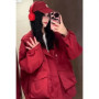 Windbreakers Jacket Women Vintage Outdoor Oversized Techwear Jackets Casual Streetwear Korean Fashion Hooded Outwear