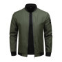 New Men's Casual Jacket Spring Autumn Thin Coat Lightweight Plain Color Zipper Outerwear Windbreaker Streetwear Fashion