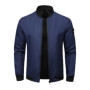 New Men's Casual Jacket Spring Autumn Thin Coat Lightweight Plain Color Zipper Outerwear Windbreaker Streetwear Fashion