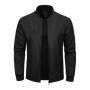 New Men's Casual Jacket Spring Autumn Thin Coat Lightweight Plain Color Zipper Outerwear Windbreaker Streetwear Fashion