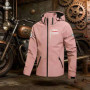 2026 Yamaha Logo Men's Tactical Motorcycle Racing Jacket - Windproof and Waterproof Hooded Adjustable Pilot Windbreaker - Combat