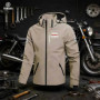 2026 Yamaha Logo Men's Tactical Motorcycle Racing Jacket - Windproof and Waterproof Hooded Adjustable Pilot Windbreaker - Combat