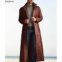 New Spring Autumn Men's Trend Solid Leather Jackets Extended PU Leather Coats Slim Korean Streetwear Men Moto Biker Punk Jackets