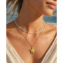 18K Gold Plated Pearl, Shell, Conch, Starfish Summer Beach Necklace for Women, Stainless Steel Waterproof Charm Jewelry