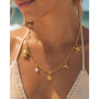 18K Gold Plated Pearl, Shell, Conch, Starfish Summer Beach Necklace for Women, Stainless Steel Waterproof Charm Jewelry