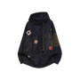 Men's Oversized Tie Dye Gradient Hoodie Cartoon Embroidered Patches Relaxed Drop Shoulder Streetwear Hooded Sweatshirt