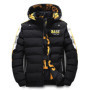 Ueteey Winter Warm Cotton Jacket Men 2023 Windproof Padded Thick Hooded Parkas Down Jakcets Casual Outdoor Mens Coat Streetwear