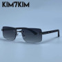 Vintage Rimless Rectangle Sunglasses Men 2026 Luxury Brand Designer Square Small Frame Sun Glasses Hip Hop Y2K Fashion Eyewear