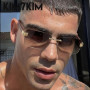 Vintage Rimless Rectangle Sunglasses Men 2026 Luxury Brand Designer Square Small Frame Sun Glasses Hip Hop Y2K Fashion Eyewear