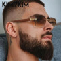 Square Rimless Photochromic Sunglasses Men Vintage Sun Glasses 2026 Luxury Designer Shades Male Cut Lenses Frameless Eyewear