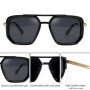 Polarized Square Sunglasses Men 2026 Luxury Vintage Double Bridge Gradient Lens Driving Shades Retro Flat Top Sun Glasses Male