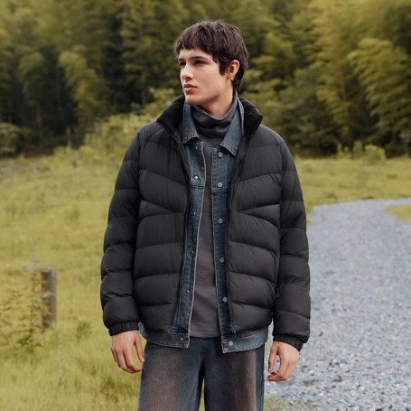 Semir Down Jacket Men Three-Resistant Outerwear Lightweight Thin Down Liner Stand Collar Top 2025 New Winter Warm Men's Clothing