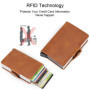 DIENQI Top Quality Wallet Men Money Bag Mini Purse Male Aluminium Rfid Card Holder Wallet Small Smart Wallet Thin Vallet Walet