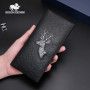 BISON DENIM Genuine Leather Men's Long Wallet Card Holder New Designer Brand Luxury Cowhide Handbag Men Gift Purse Wallet