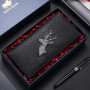 BISON DENIM Genuine Leather Men's Long Wallet Card Holder New Designer Brand Luxury Cowhide Handbag Men Gift Purse Wallet