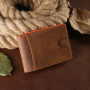 Vintage Crazy Horse Leather Wallet Men's Short Wallets RFID First Layer Cowhide