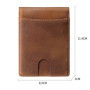 Vintage Crazy Horse Leather Wallet Men's Short Wallets RFID First Layer Cowhide