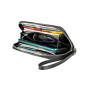RFID blocking genuine leather men wallet long zipper 3D tiger printed luxury card holder wallet purse