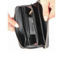 RFID blocking genuine leather men wallet long zipper 3D tiger printed luxury card holder wallet purse
