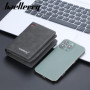 Baellerry Leather Men Wallets Zipper Short Desigh Wallet Hipster Credit Card Holders Inserts Coin Purses Vintage Walltes