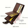 Personalize Name Exclusive Men Wallets Best Gift for Husband Father Engraved Text Custom Fashion Frosted Leather Bifold Wallet