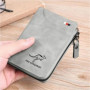 Leather Men's Wallet Luxury Mens Purse Male Zipper Card Holders with Coin Pocket Rfid Wallets Gifts for Men Money Bag