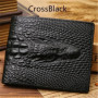 2025 Crocodile Skin Wallet Men Genuine Leather Small Zipper Short Men Wallets Credit Card Holders Coin Pocket Purse Alligator