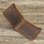 Men's Crazy Horse Leather Wallet, Genuine Leather Wallet, Card Bag, Simple Retro European and American Style, Mens Purse