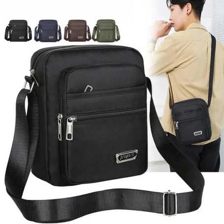 Brand New Men Crossbody Bags Male Nylon Shoulder Bags Boy Messenger Bags Man Handbags for Travel Casual Large Satchel Grey