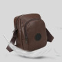 New PU Leather Men's Casual Bag Brown Black Large Capacity Shoulder Messenger Bags Waterproof Crossbody Bag Men
