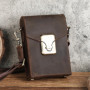 CONTACT'S Crazy Horse Leather Small Crossbody Bag Casual Men Shoulder Bags Luxury Purse Male Leather Men Phone Bag Pouch Bolsos