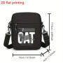 "Big Cat From The Jungle" Letter Print Men Women Crossbody Bag Casual Cat Lover Gifts Daily Messenger Bag Zipper Shoulder Bag