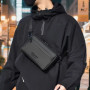 Men's Crossbody Bag Small Square Shoulder Pack for Business Commute Casual Chest Bag for Daily Use Travel Messenger Bags for Men