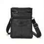 New Men's Waist Bag, Business Casual Leather Phone Bag, Zipper Closure, Fashionable Small Crossbody Shoulder Bags