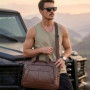 BULLCAPTAIN Men's Genuine Leather Business Laptop Handbag Large Capacity Fashion Shoulder Crossbody Briefcase File Bag