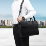 Fashionable men's briefcase, trendy large-capacity business genuine leather men's bag, multifunctional men's handbag commuti