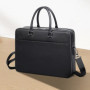 Fashionable men's briefcase, trendy large-capacity business genuine leather men's bag, multifunctional men's handbag commuti