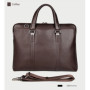 Luxury Genuine Leather Briefcase Men Leather Business Bag 15.6" Laptop Bag 14 Male Office Bag Document File Case Shoulder Bag
