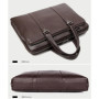 Luxury Genuine Leather Briefcase Men Leather Business Bag 15.6" Laptop Bag 14 Male Office Bag Document File Case Shoulder Bag