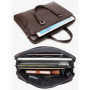 Luxury Genuine Leather Briefcase Men Leather Business Bag 15.6" Laptop Bag 14 Male Office Bag Document File Case Shoulder Bag