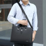 Business Commuter Laptop Bag Men Large Capacity 15 inch Briefcase Men Handbags Luxury PU Leather Crossbody Bags Male Satchels