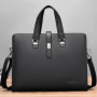 Business Commuter Laptop Bag Men Large Capacity 15 inch Briefcase Men Handbags Luxury PU Leather Crossbody Bags Male Satchels
