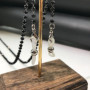 Fashion Reading Glasses Chain For Women Sunglasses Cords Casual 4mm Geometric Triangle Beaded Stainless Steel Eyeglass Masks