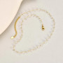 Irregular Transparent Crystal Bead Necklace for Women,Stainless Steel Bead Chain Necklaces,Exquisite Hand Jewelry Gift